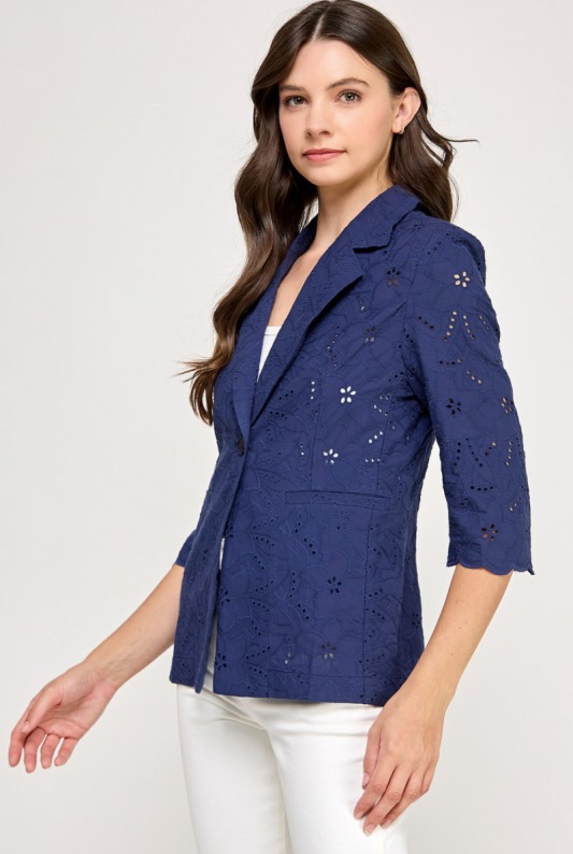 Elisa Eyelet Blazer