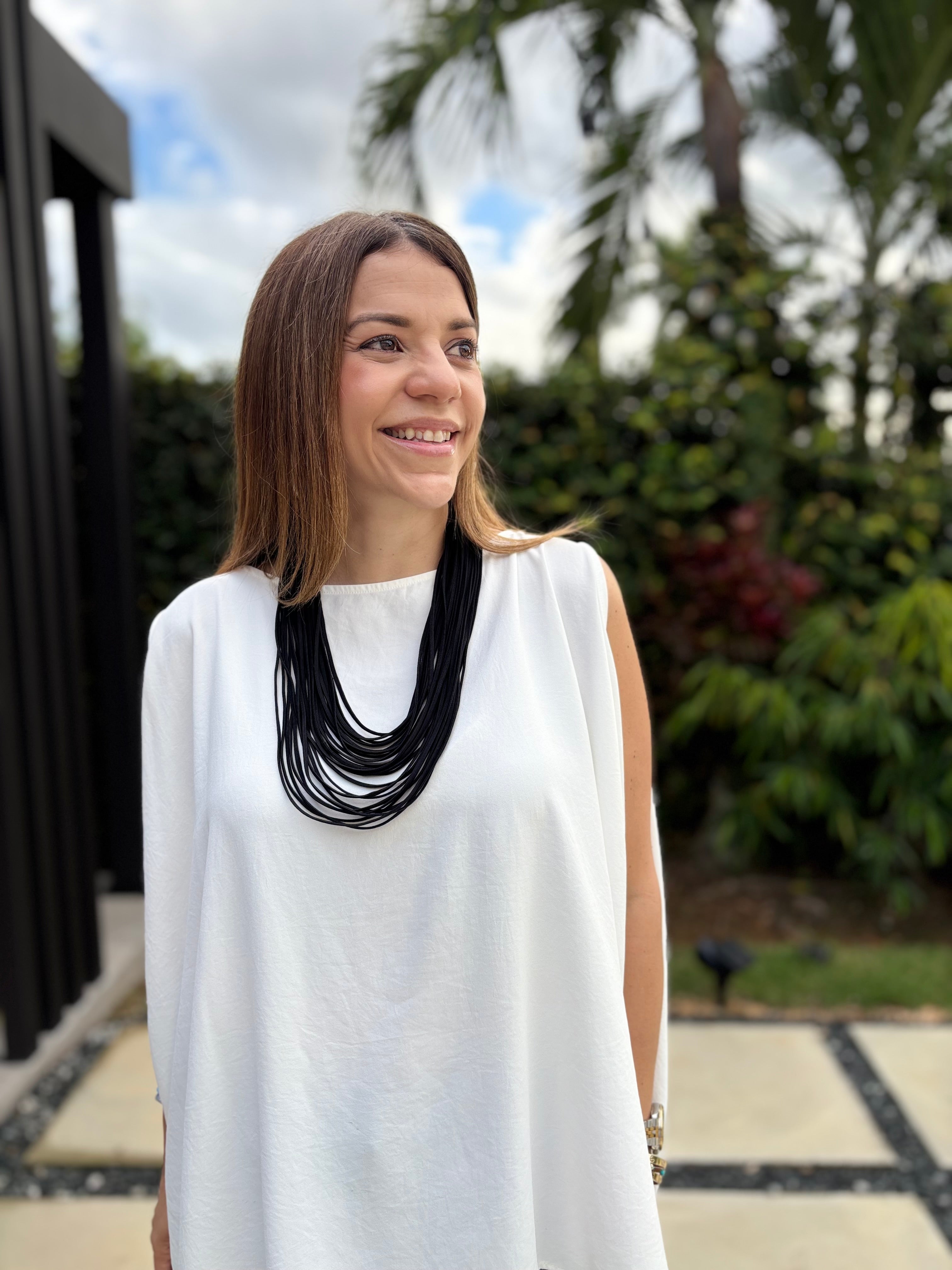 Elastic Layers Necklace-1053