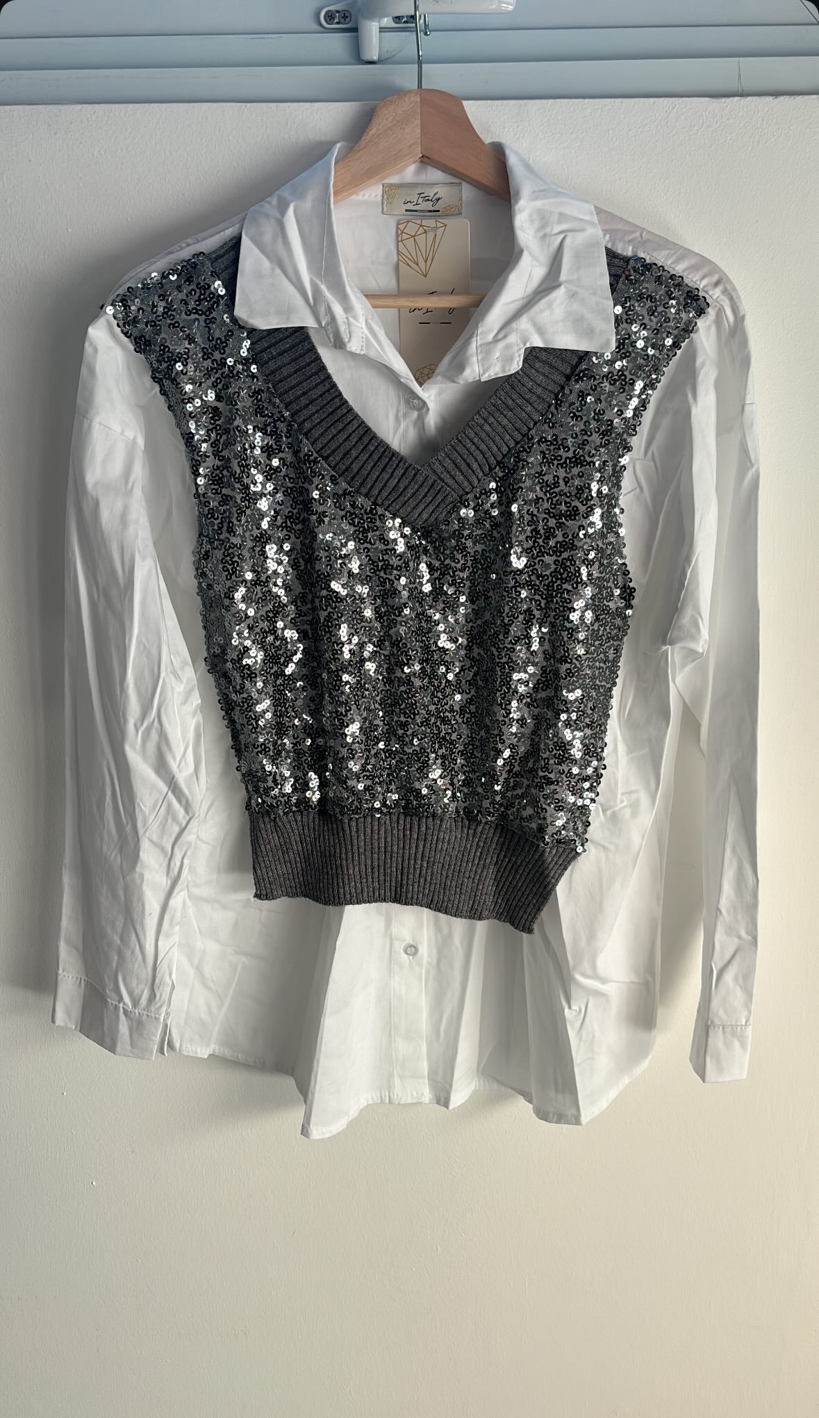 Shirt Sequins Vest