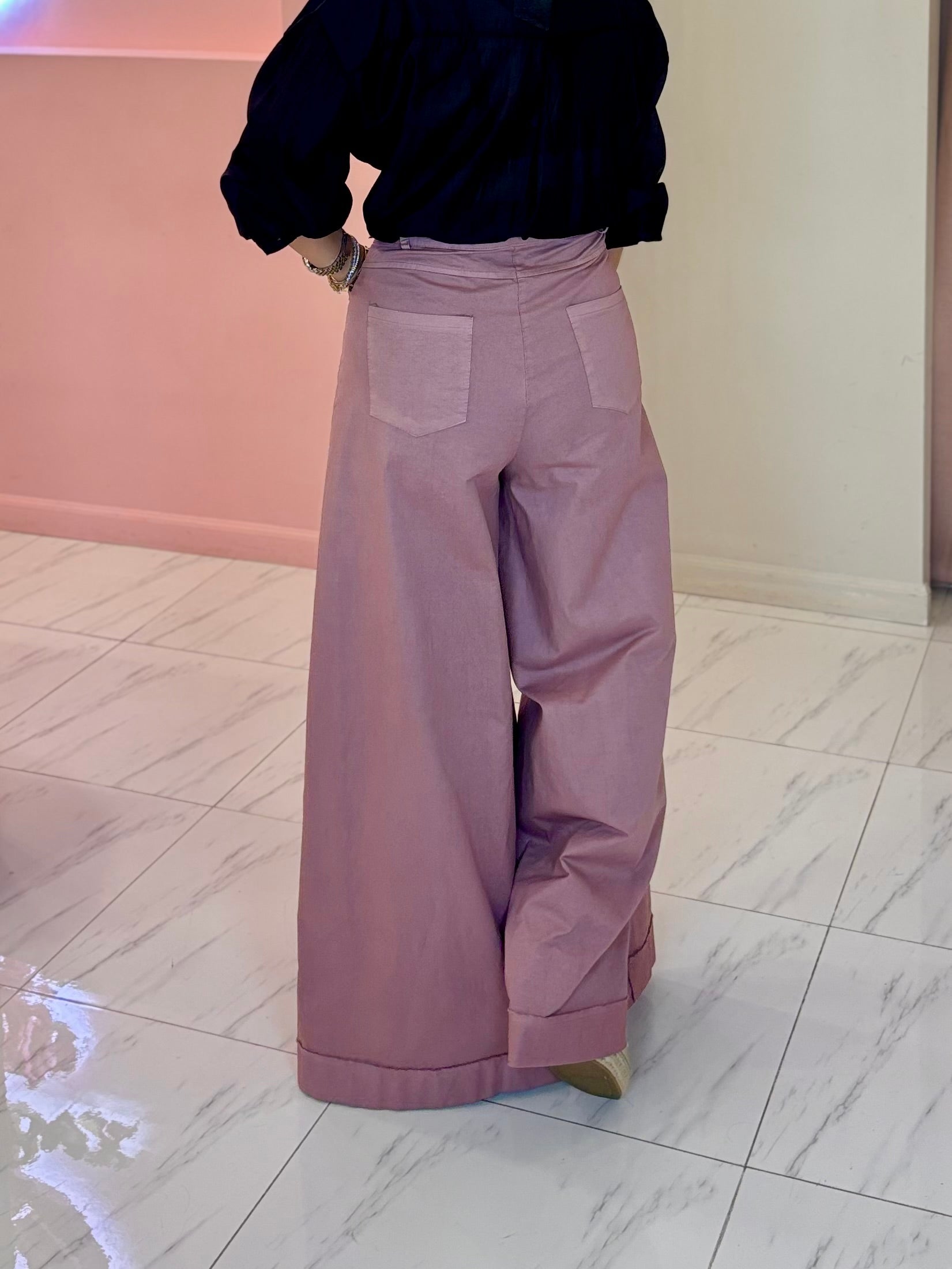 Melanie Palazzo Pants-Pink🩷