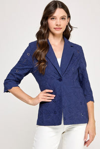 Elisa Eyelet Blazer