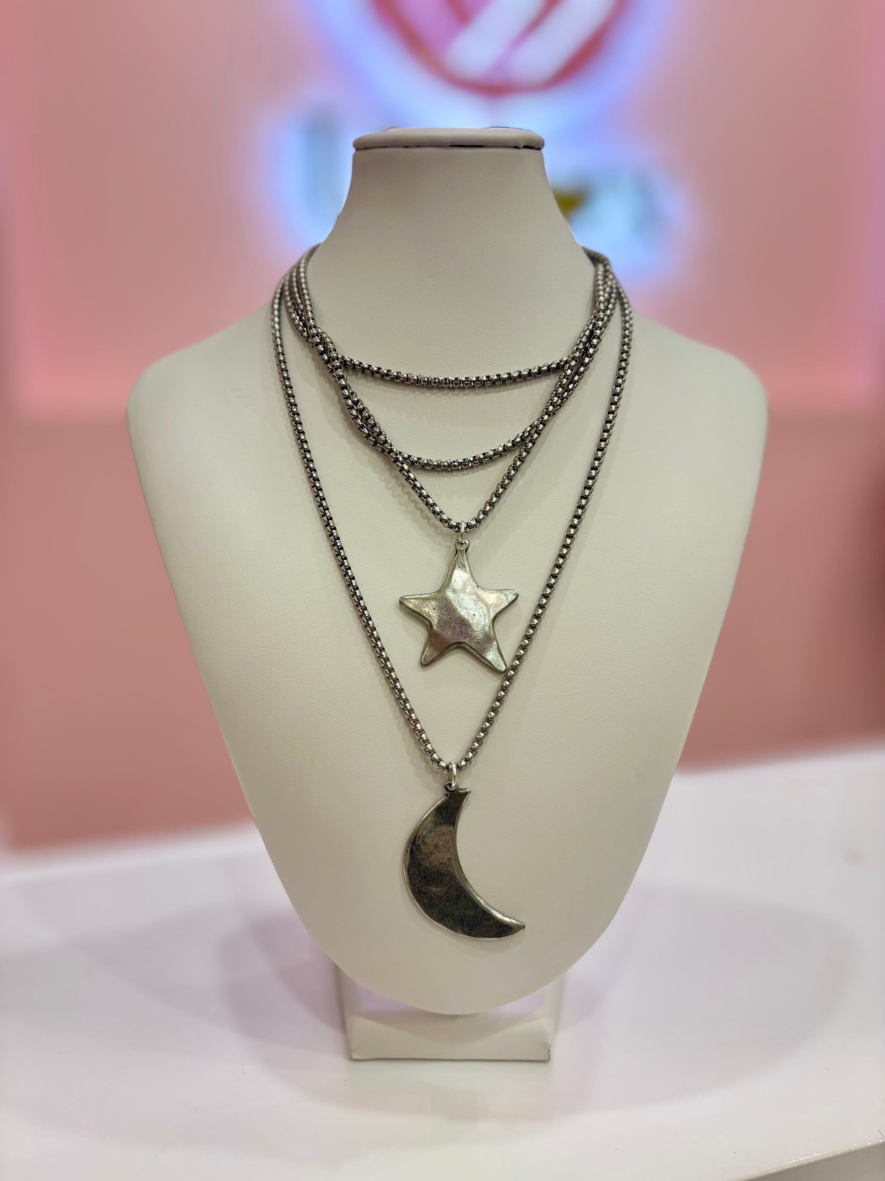 2334-Moonstar Silver Small Star ⭐️