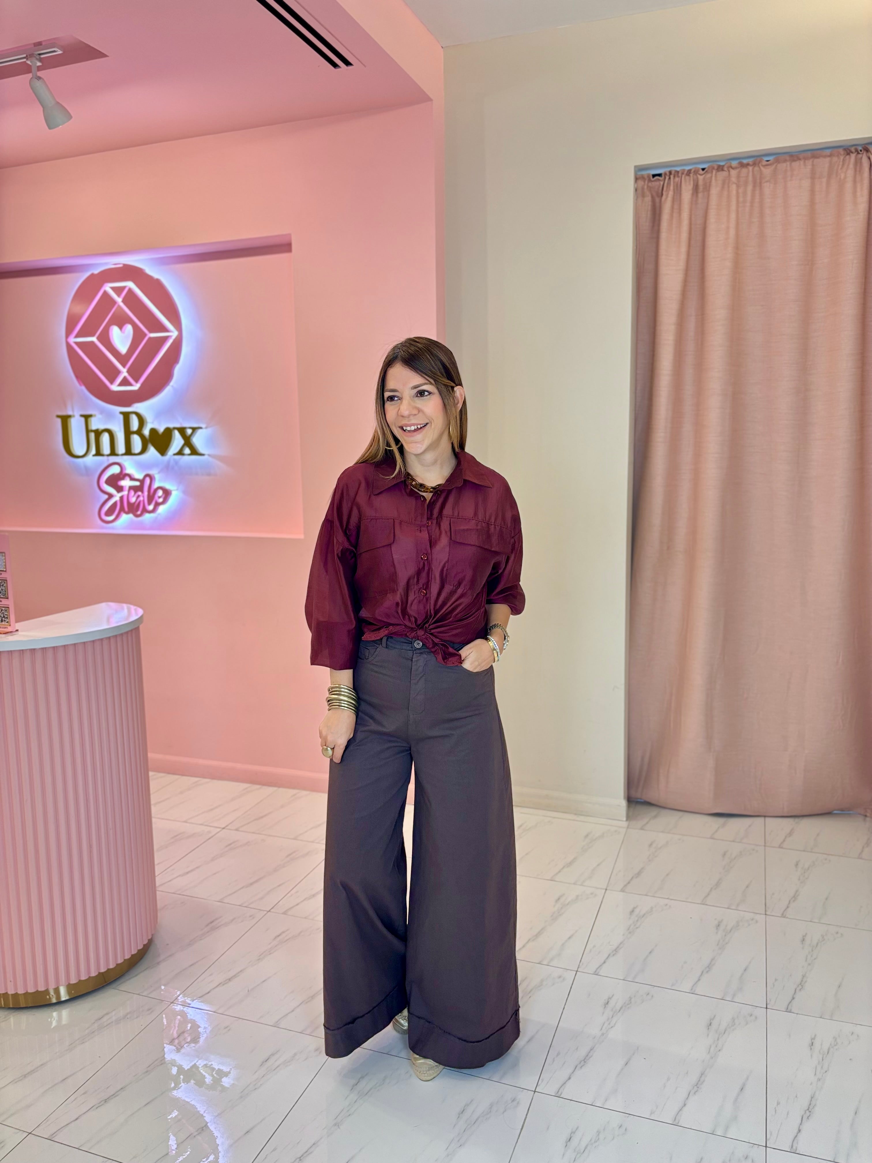 Melanie Palazzo Pants-Brown🤎