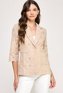 Elisa Eyelet Blazer