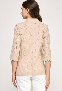 Elisa Eyelet Blazer