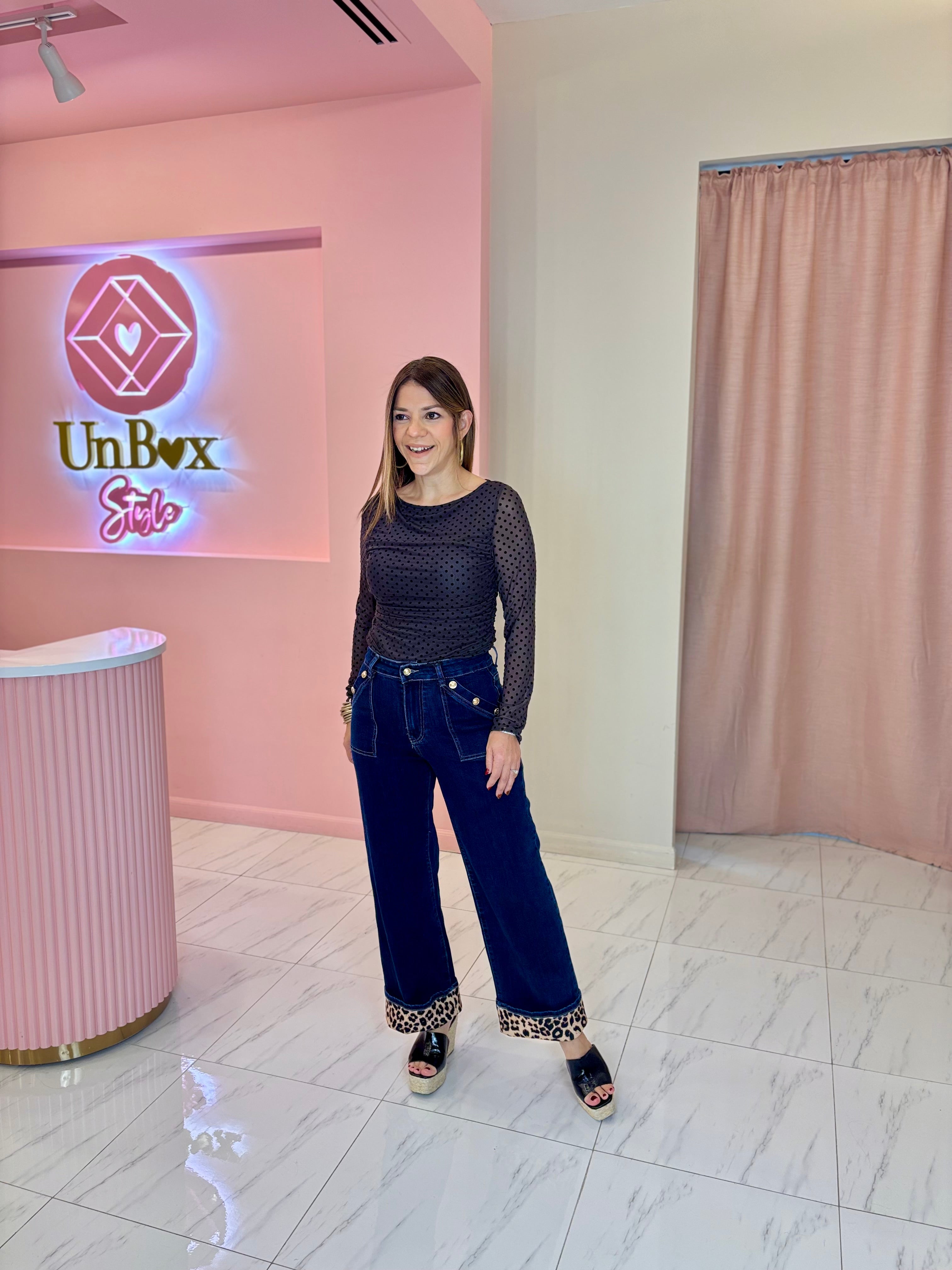 Irina Polka Mesh Top🤎