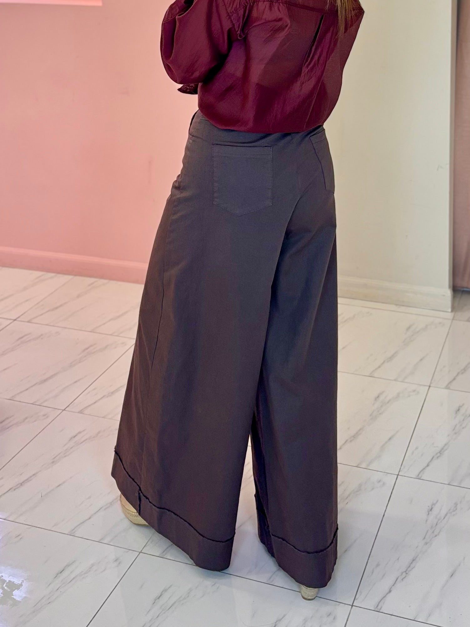 Melanie Palazzo Pants-Brown🤎