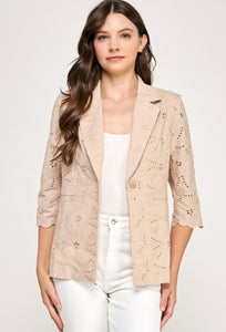 Elisa Eyelet Blazer