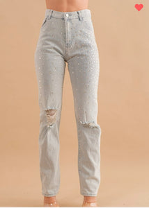 LuAnn Clear Studs Jeans