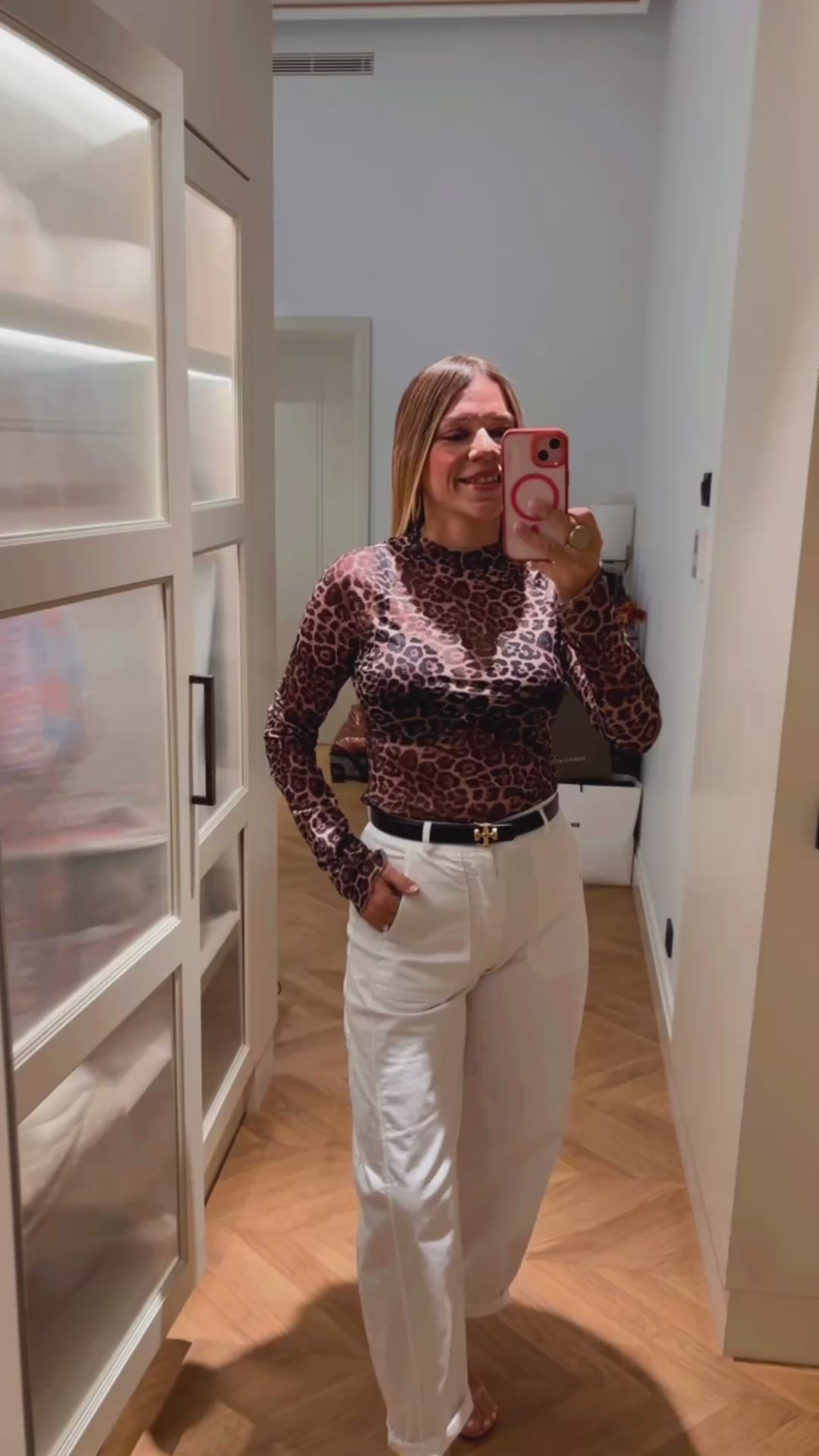 Leopard Mesh Top