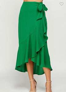 Wrap Midi Skirt