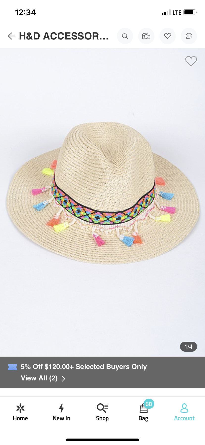 Neon Tassels Hat