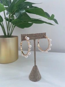 Crystal n Pearls Earrings